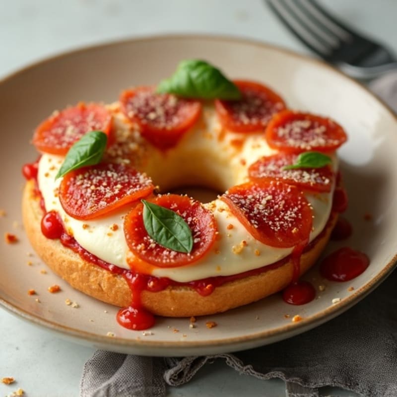 High-Protein Pizza Bagels with Turkey Pepperoni