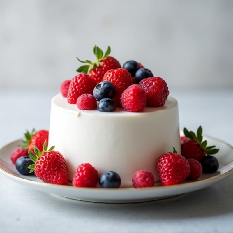 Silky Greek Yogurt Protein Mousse with Mixed Fruit