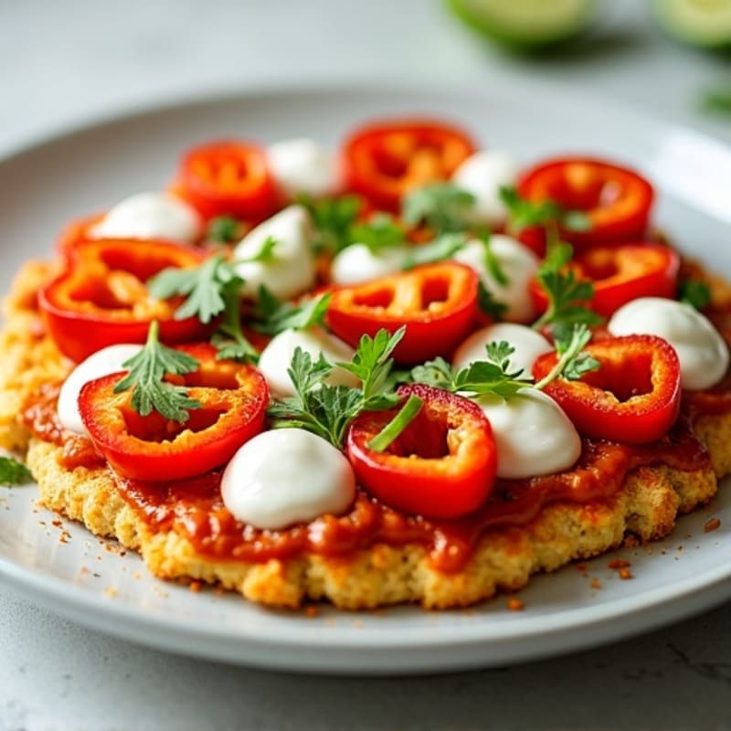 Spicy Buffalo Chicken Pizza with Creamy Greek Yogurt Ranch