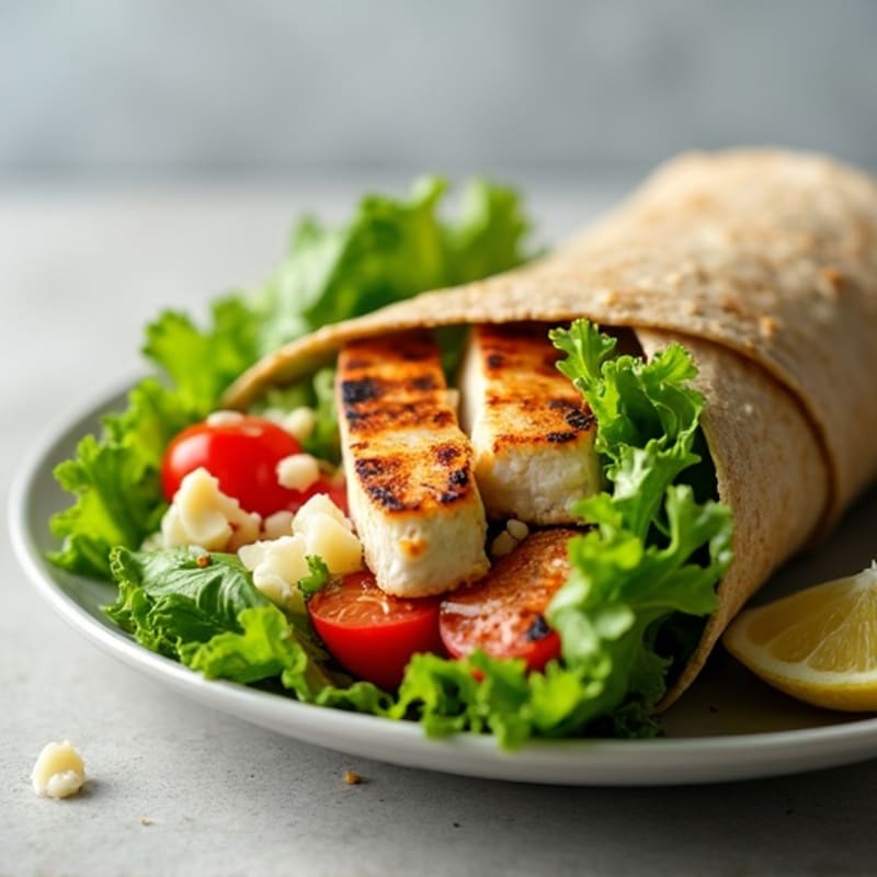 Grilled Chicken Caesar Wrap with Fresh Romaine