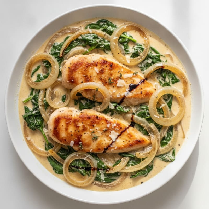 Creamy Chicken and Caramelized Onion Skillet
