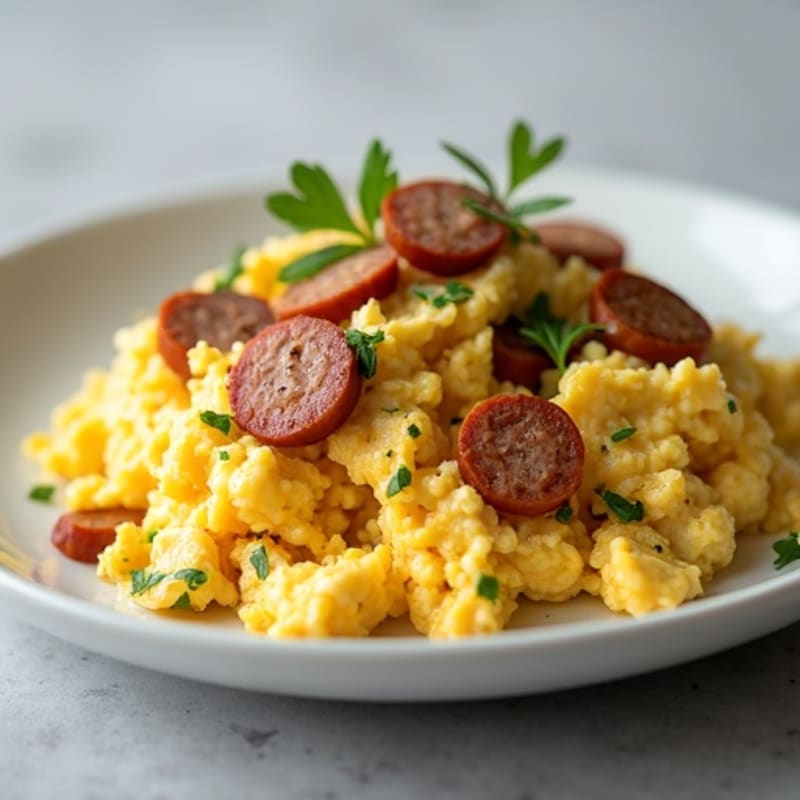 Egg White and Turkey Sausage Scramble