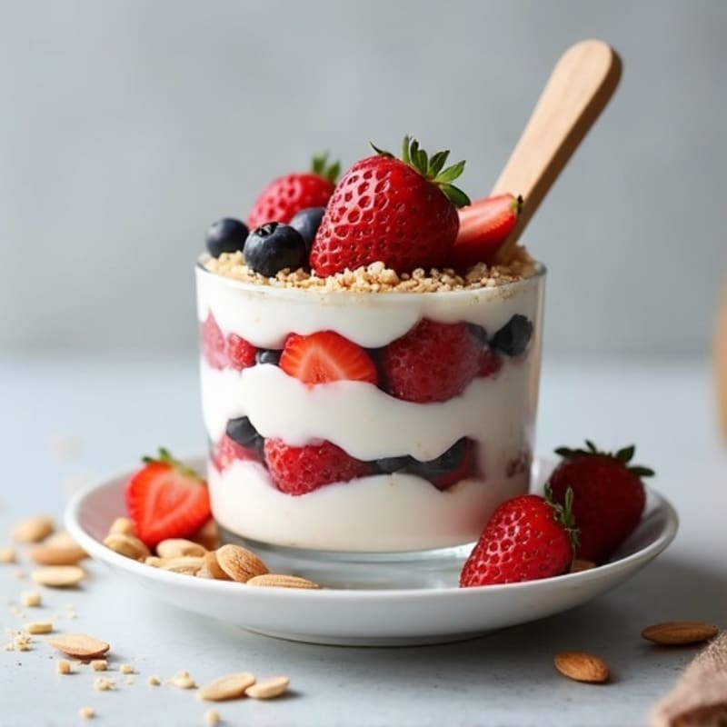 Silky Greek Yogurt Protein Parfait with Berries