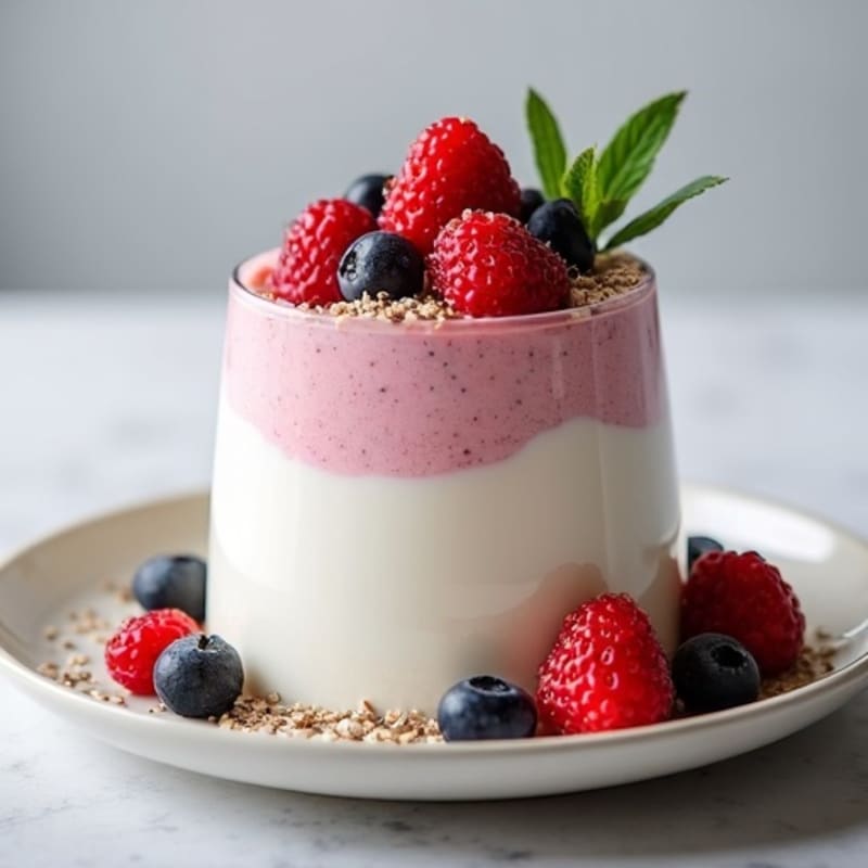 Silky Greek Yogurt Protein Mousse with Fresh Berries
