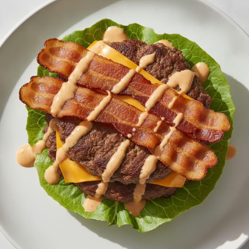 Double Bacon Cheeseburger with Secret Sauce