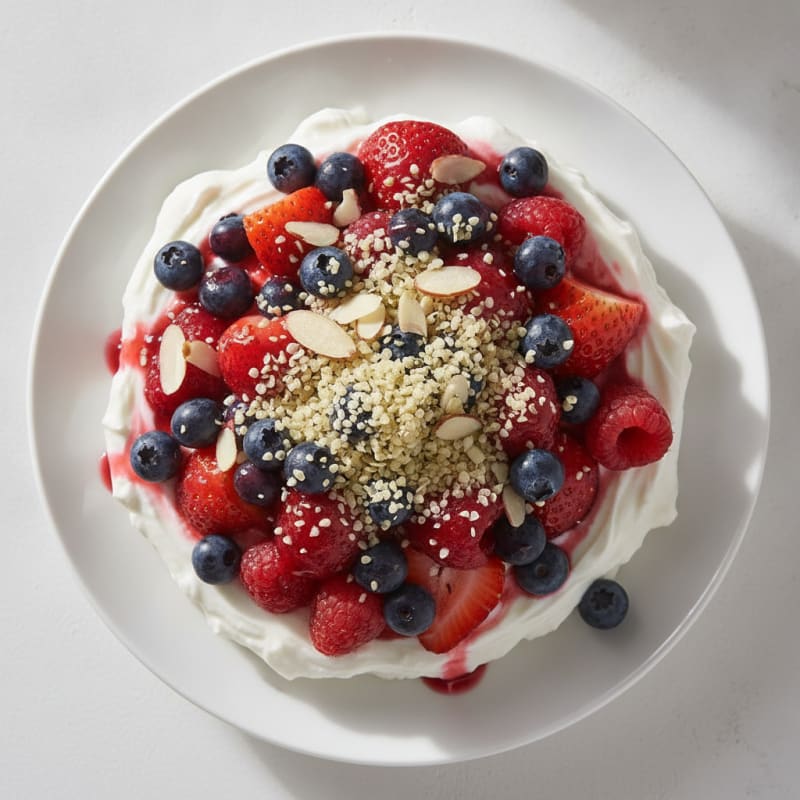 Greek Yogurt Protein Parfait with Mixed Berries
