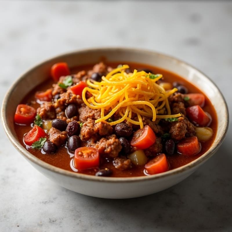 Hearty Black Bean and Ground Beef Chili