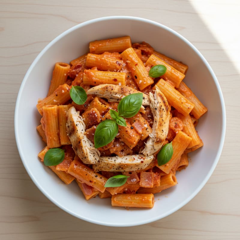 Creamy Tomato Vodka Pasta with Pancetta