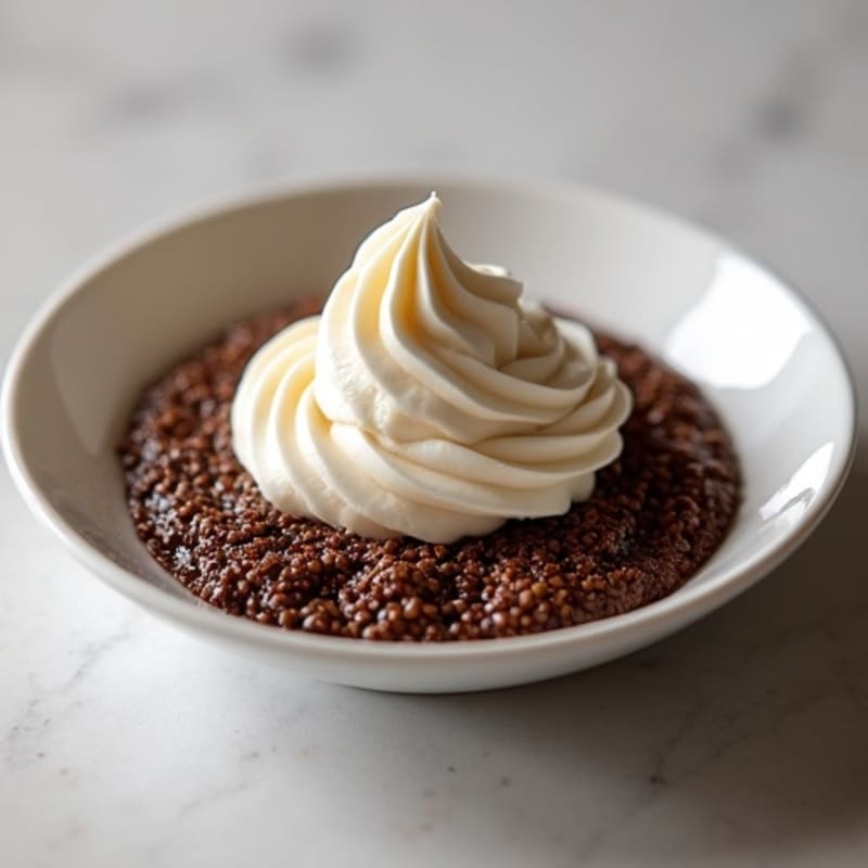 Dark Chocolate Protein Chia Pudding with Creamy Vanilla Yogurt Swirl