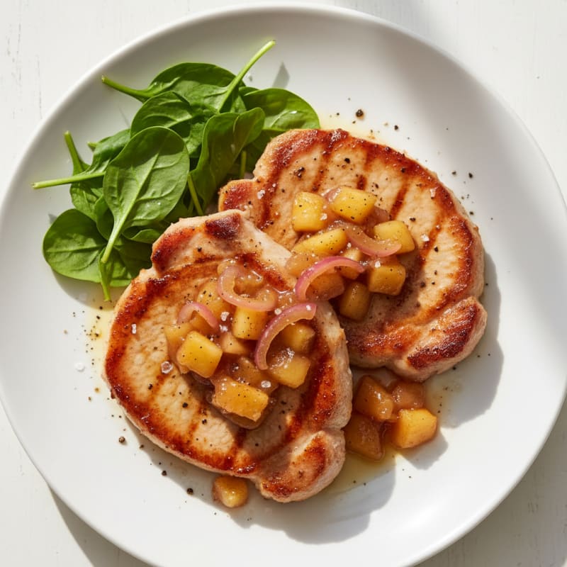 Pan-Seared Pork Chops with Apple Chutney