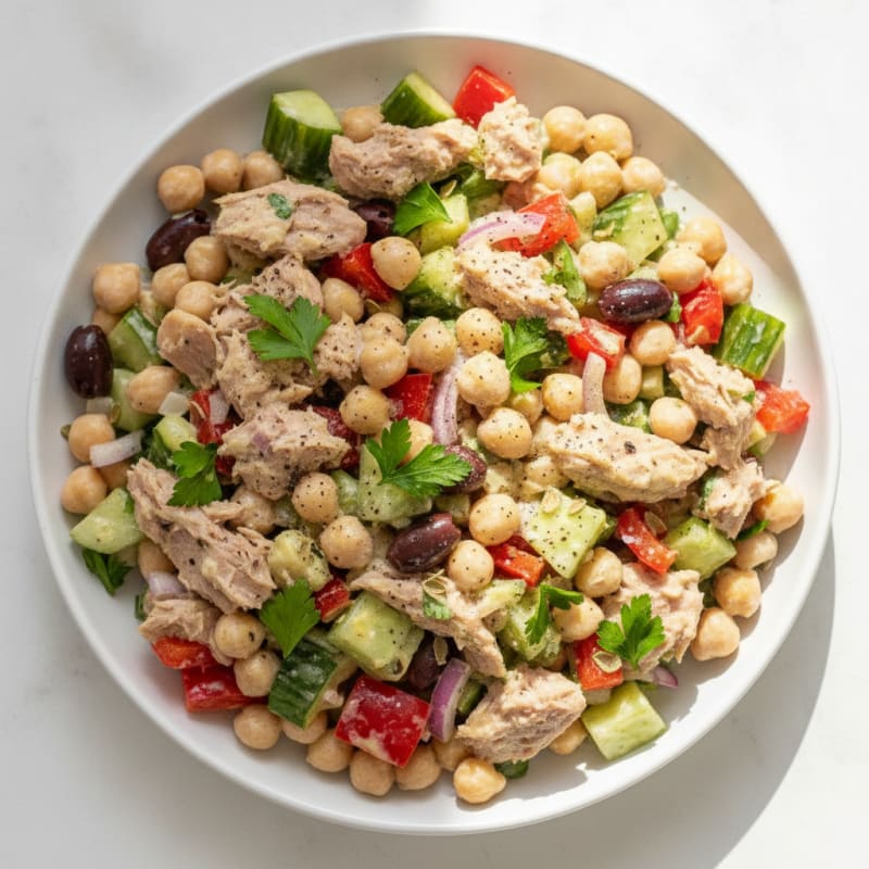 Mediterranean Tuna Salad with Chickpeas