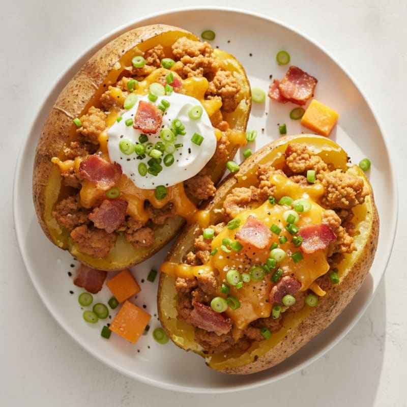 Bacon Cheddar Stuffed Potatoes
