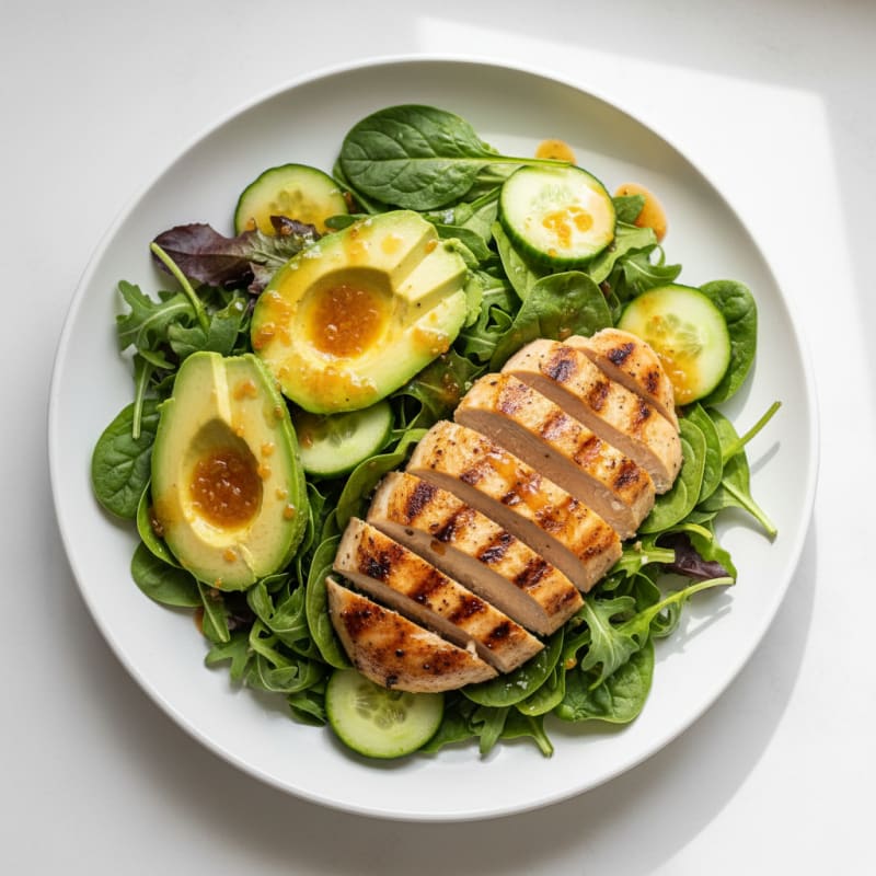 Grilled Chicken and Avocado Salad with Citrus Vinaigrette