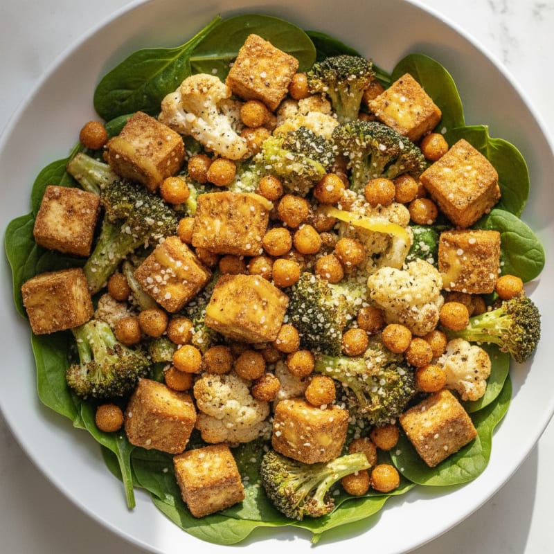 Roasted Vegetable and Chickpea Buddha Bowl