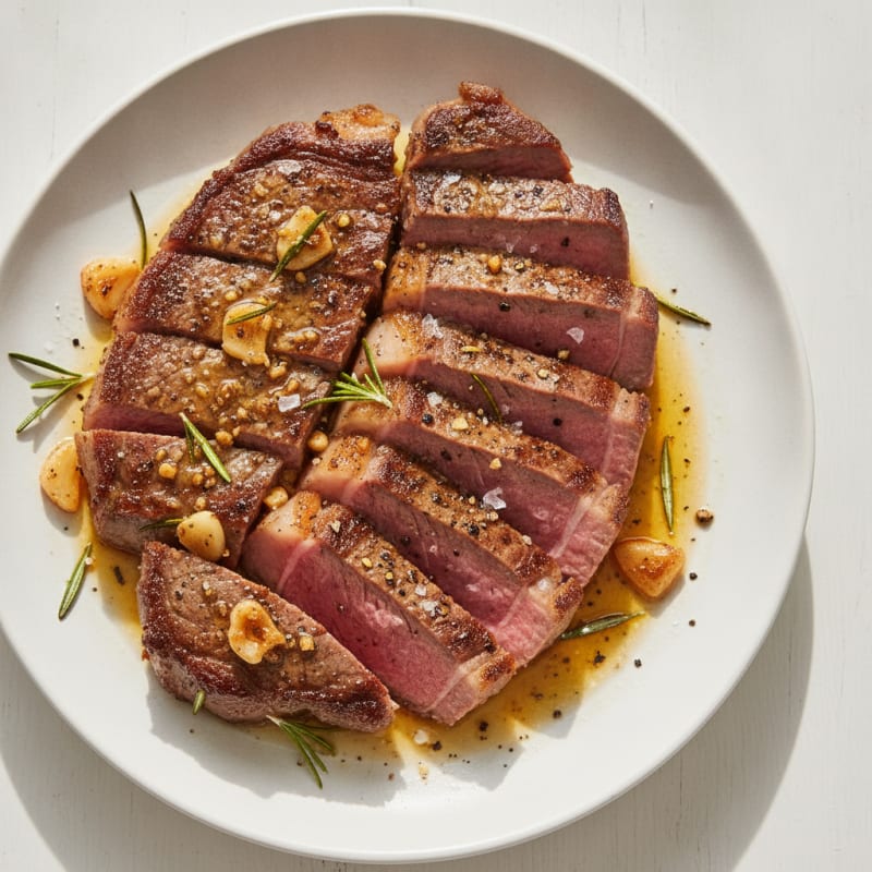 Pan-Seared Steak with Garlic Butter