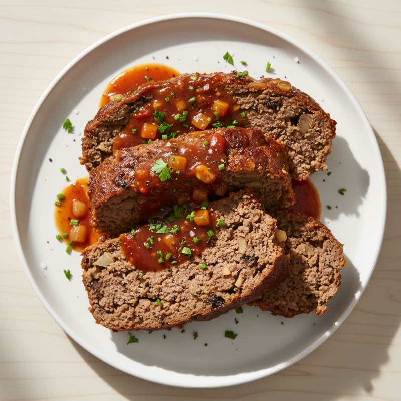 Savory Beef and Mushroom Meatloaf