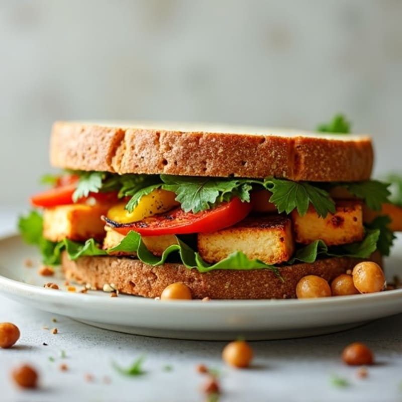 Herb-Roasted Vegetable Sandwich with Garlic Aioli