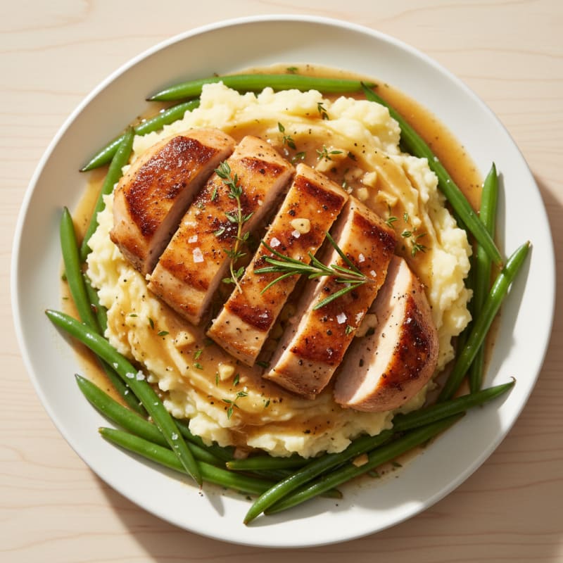 Creamy Herb Chicken with Golden Mashed Potatoes