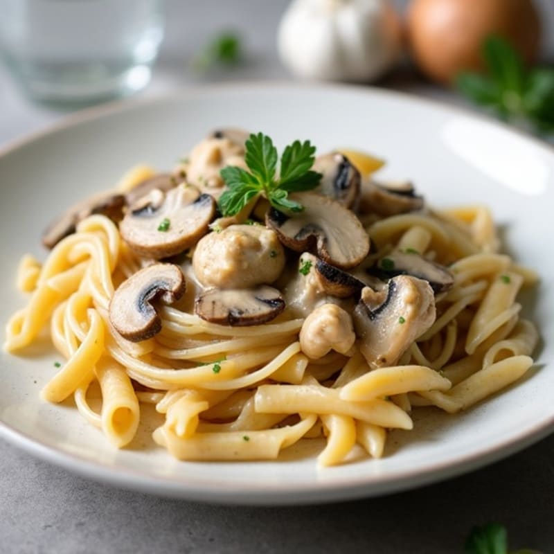 Mushroom and Truffle Creamy Pasta