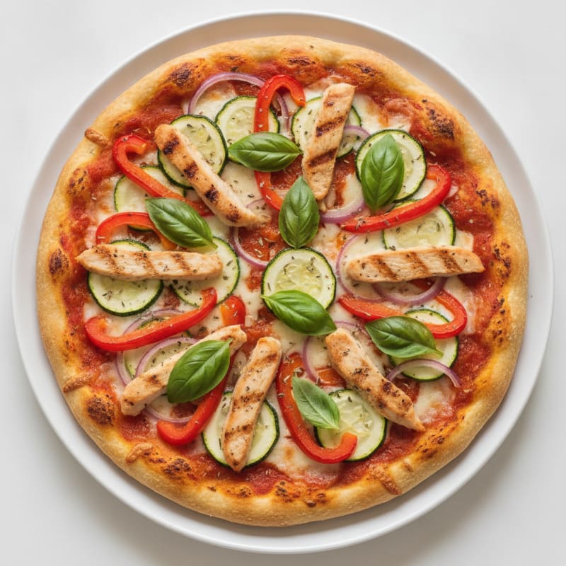 Garden Vegetable Pizza with Basil