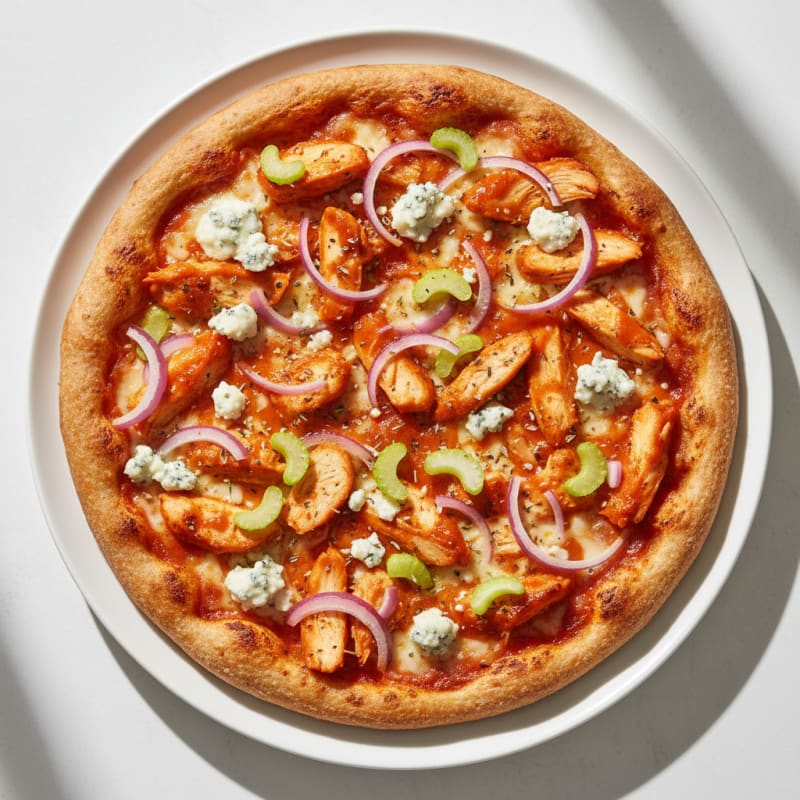Buffalo Chicken Pizza with Blue Cheese