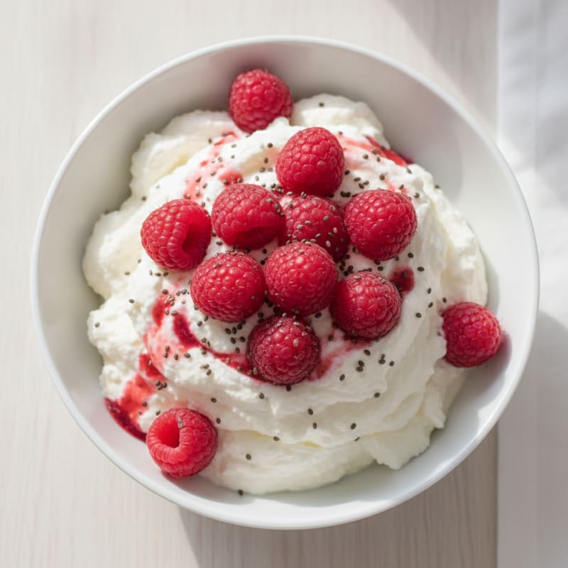 Greek Yogurt Protein Mousse with Fresh Berries
