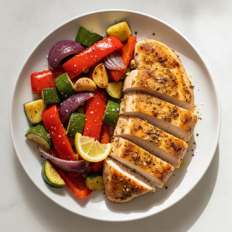 Italian Herb-Roasted Chicken & Balsamic Vegetables