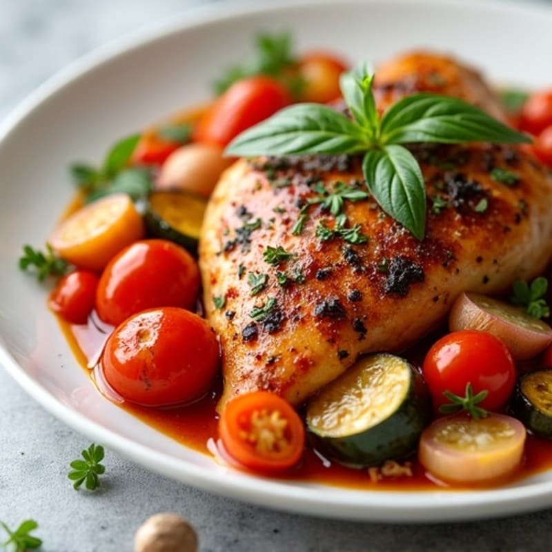 Herb-Roasted Chicken Cacciatore with Garden Vegetables