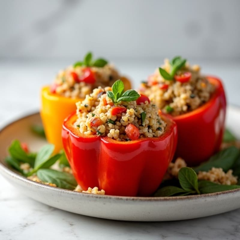 Protein-Packed Turkey and Quinoa Stuffed Bell Peppers