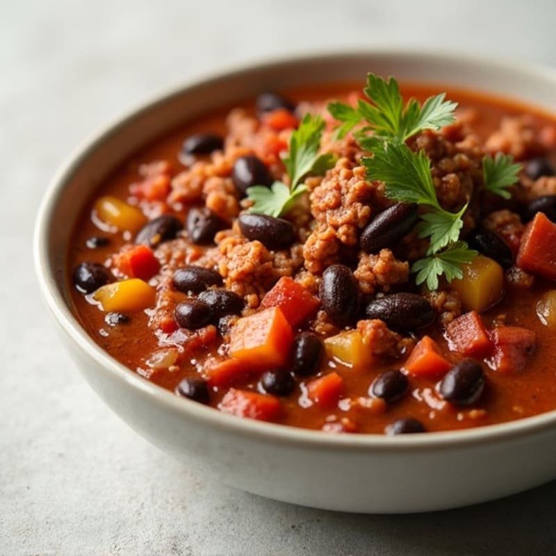 Hearty Black Bean and Grass-Fed Beef Chili
