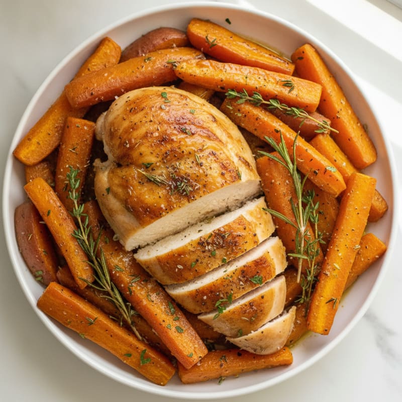 Savory Herb-Roasted Chicken with Root Vegetables