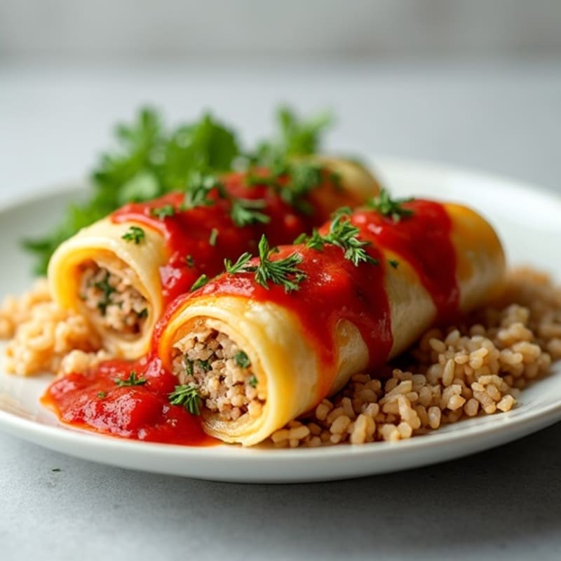 Herb-Seasoned Stuffed Cabbage Rolls with Rice