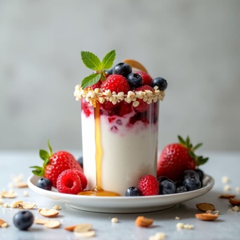 Creamy Greek Yogurt Protein Parfait with Mixed Berries