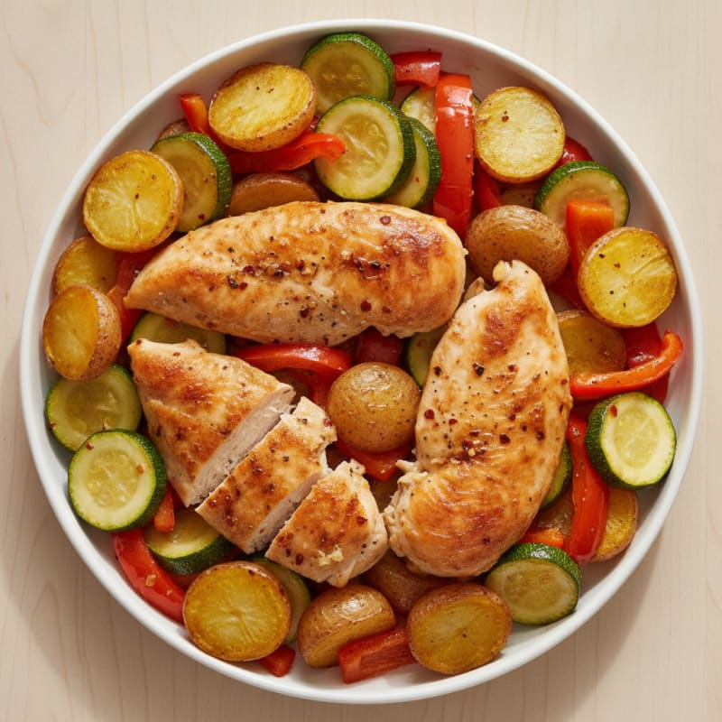 Sheet Pan Honey-Garlic Chicken and Veggies