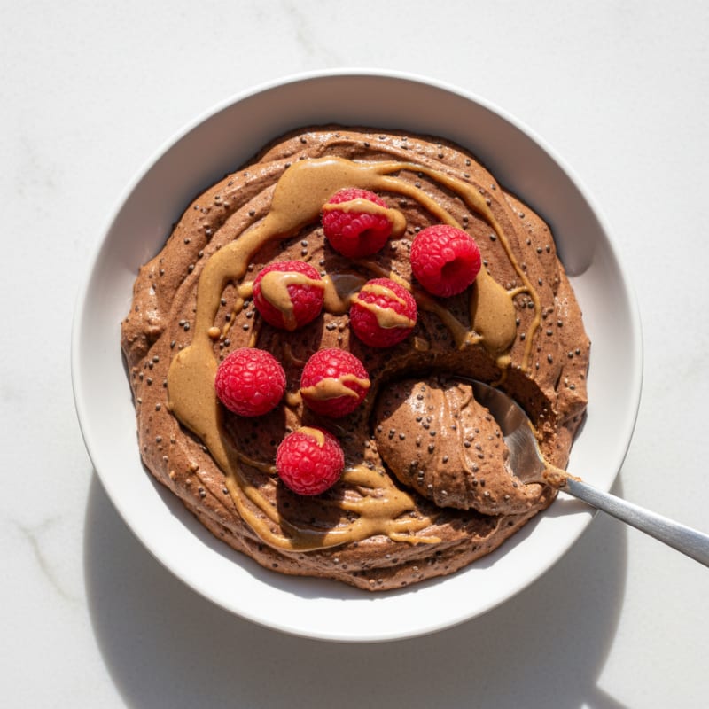 Silky Chocolate Protein Pudding with Greek Yogurt