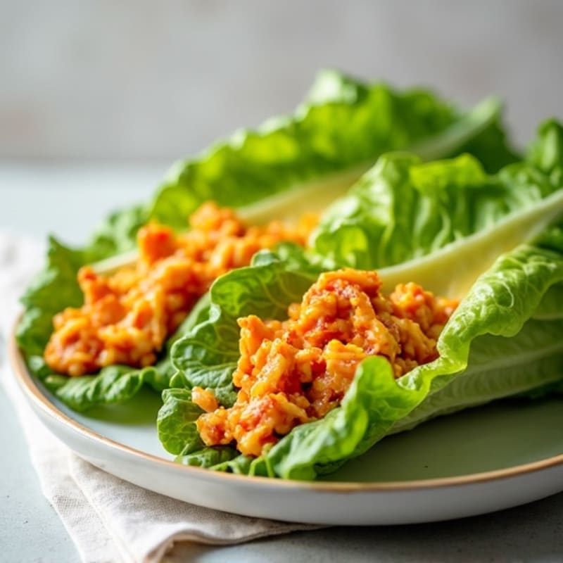 Spicy Buffalo Ranch Chicken Lettuce Wrap