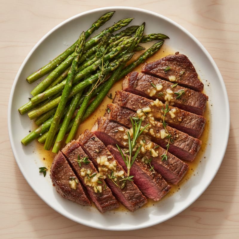 Garlic Herb Butter Pan-Seared Steak