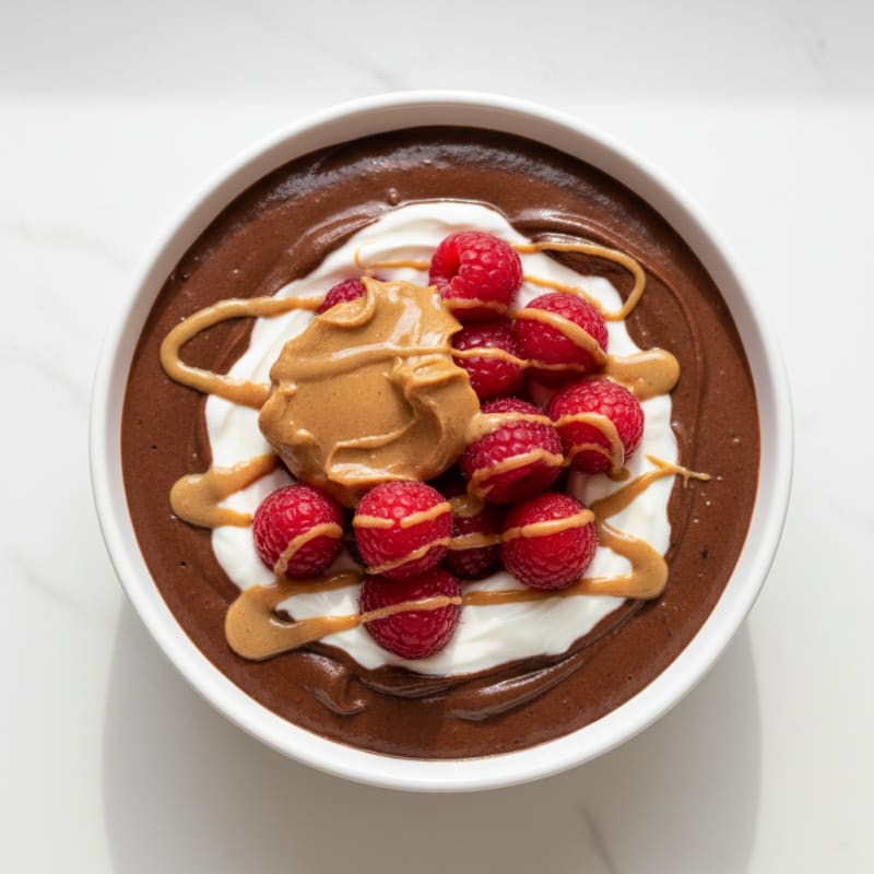 Silky Chocolate Protein Pudding with Greek Yogurt