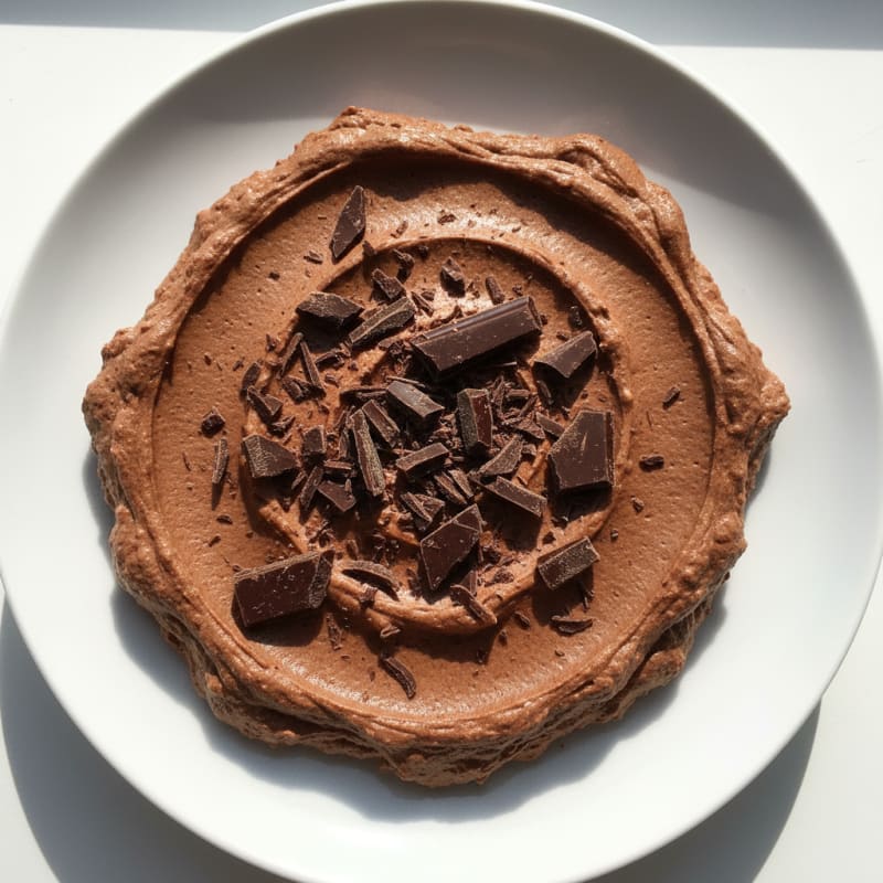 Greek Yogurt Chocolate Mousse with Crushed Dark Chocolate