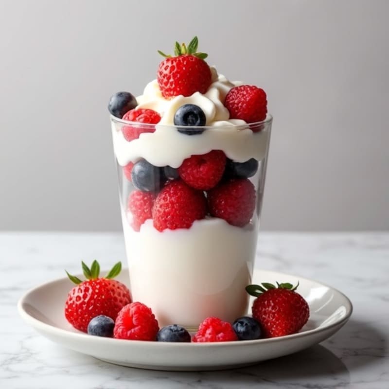 Greek Yogurt Protein Parfait with Mixed Berries