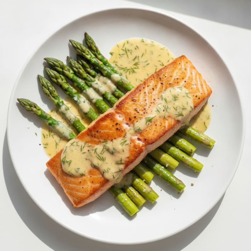 Pan-Seared Salmon with Lemon-Dill Sauce