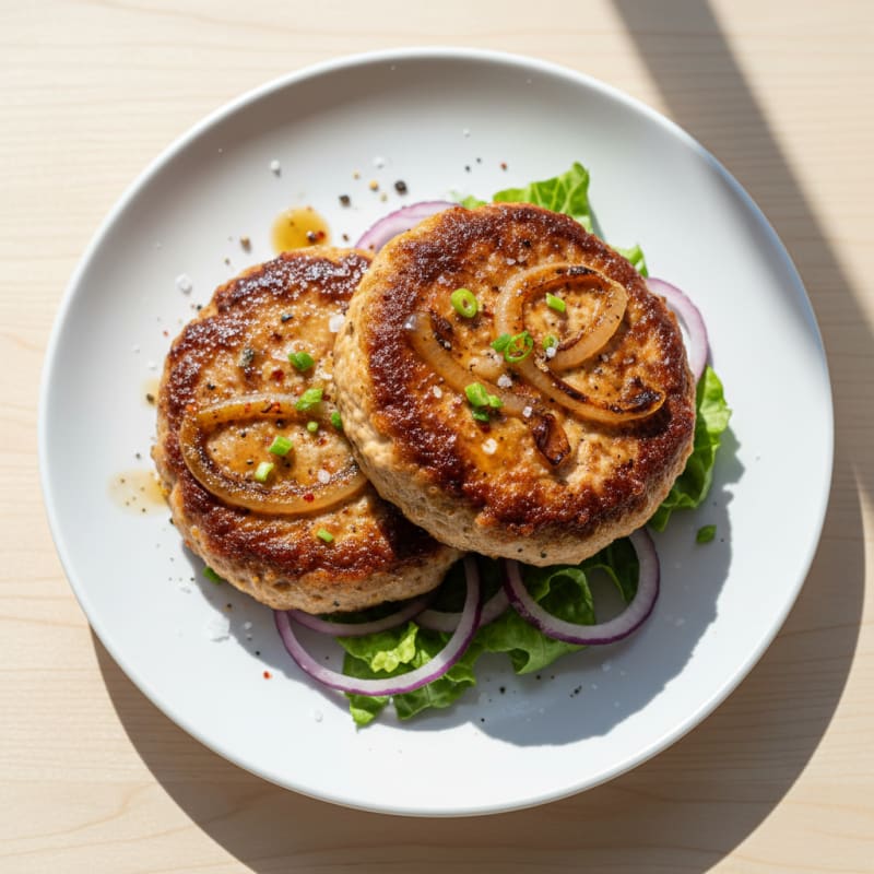 Juicy Caramelized Turkey Burger Patties