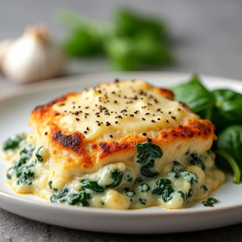 Creamy Spinach Artichoke Chicken Bake