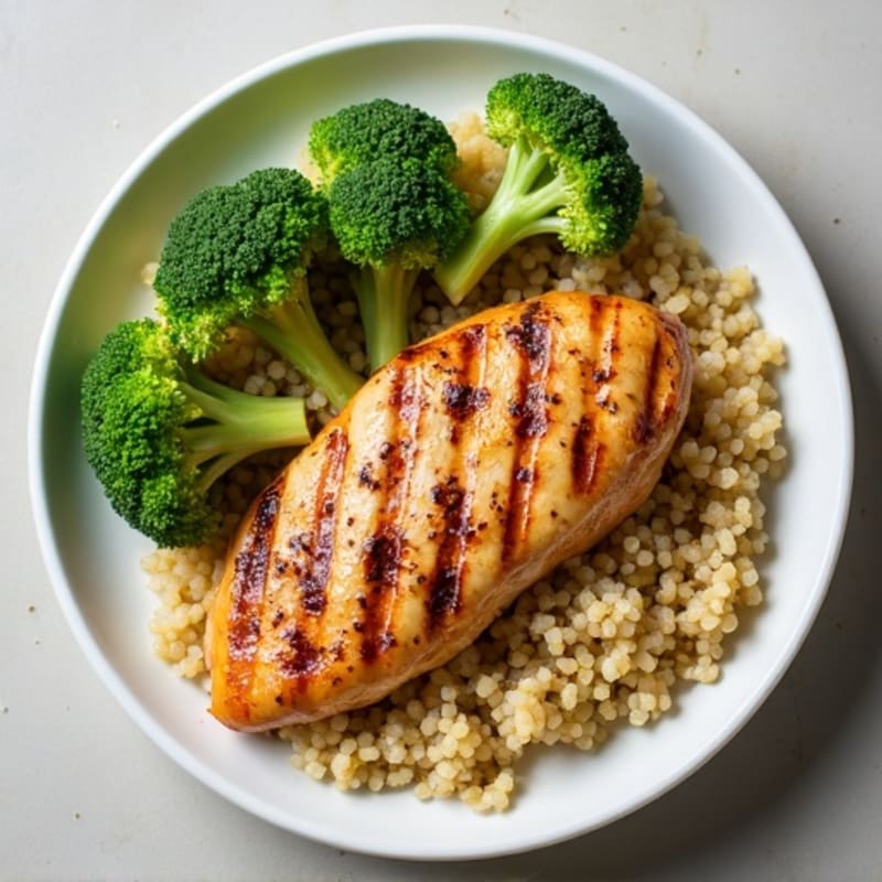 Josy Grilled Chicken Breast with Steamed Broccoli and Quinoa