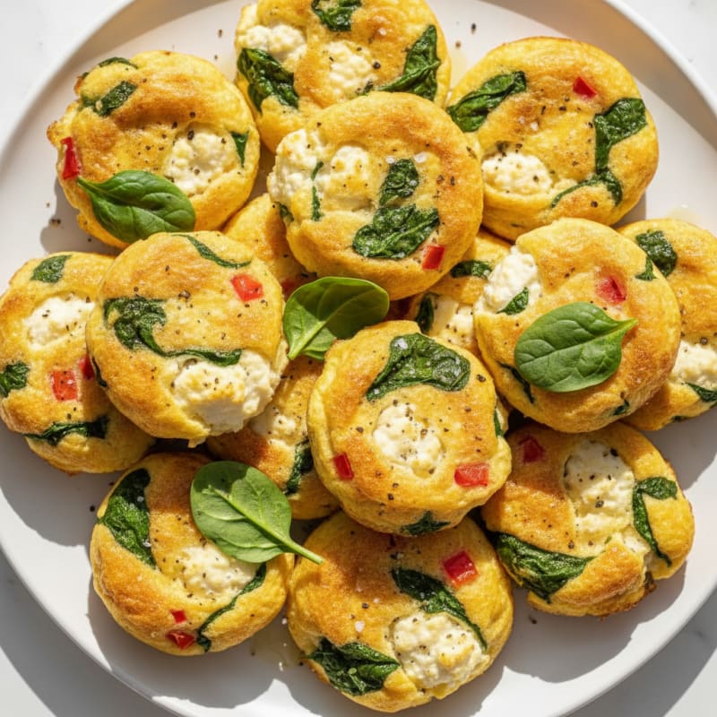 Savory Egg Bites with Cottage Cheese