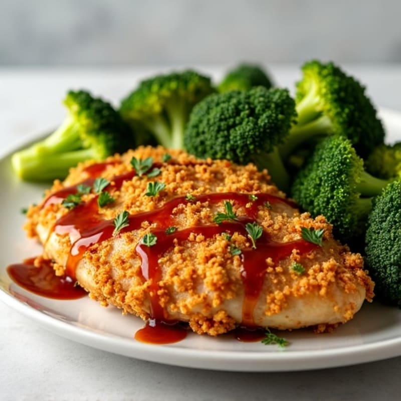 Crispy Teriyaki Chicken with Roasted Broccoli