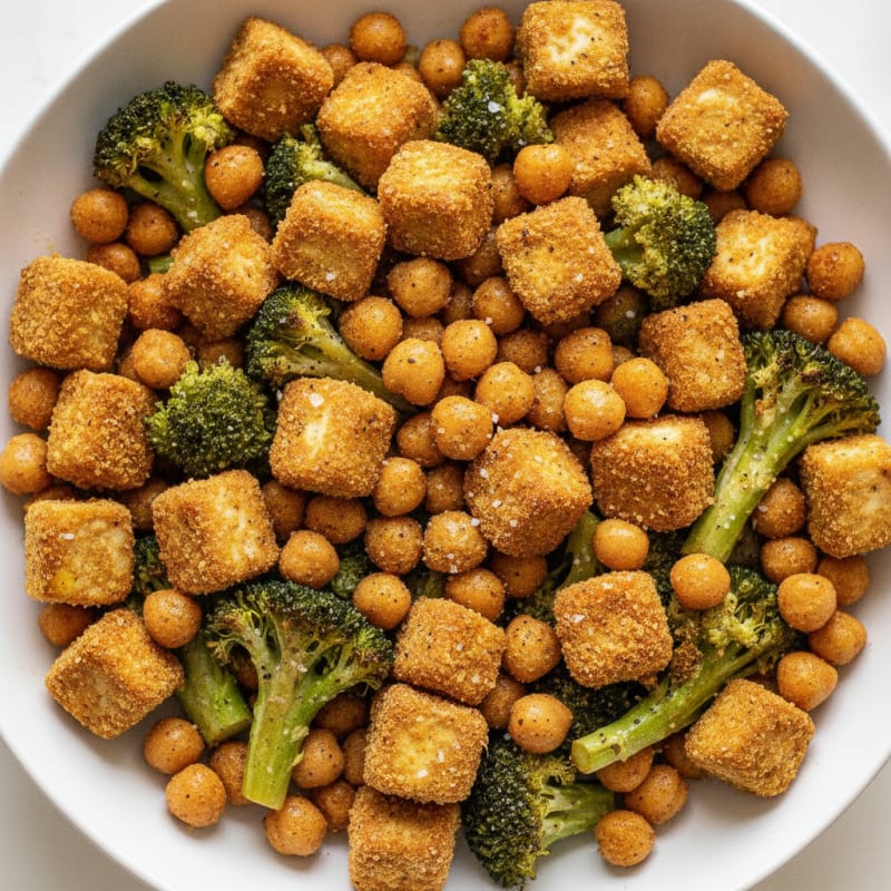 Roasted Vegetable and Chickpea Bowl