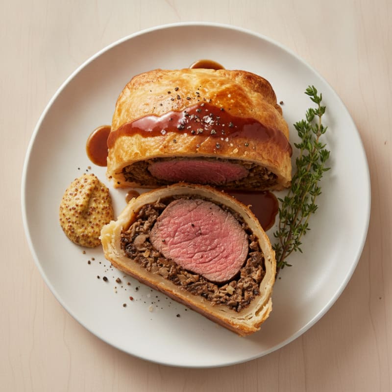 Classic Beef Wellington with Mushroom Duxelles