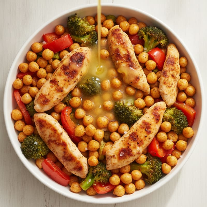 Roasted Chickpea and Vegetable Bowl