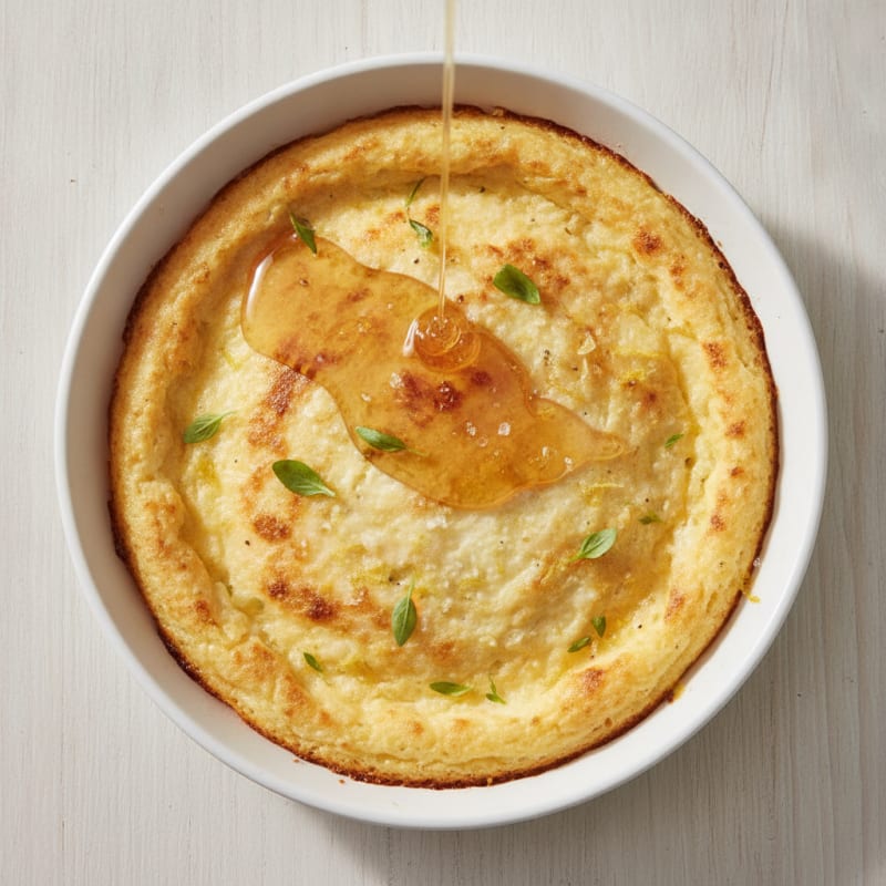 Baked Lemon Ricotta with Honey